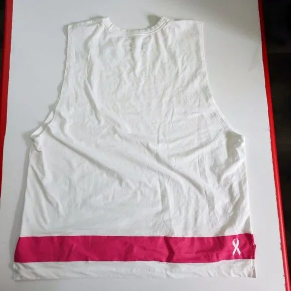 Under Armour " show your power" tank top white pink woman's size XL - Picture 3 of 10